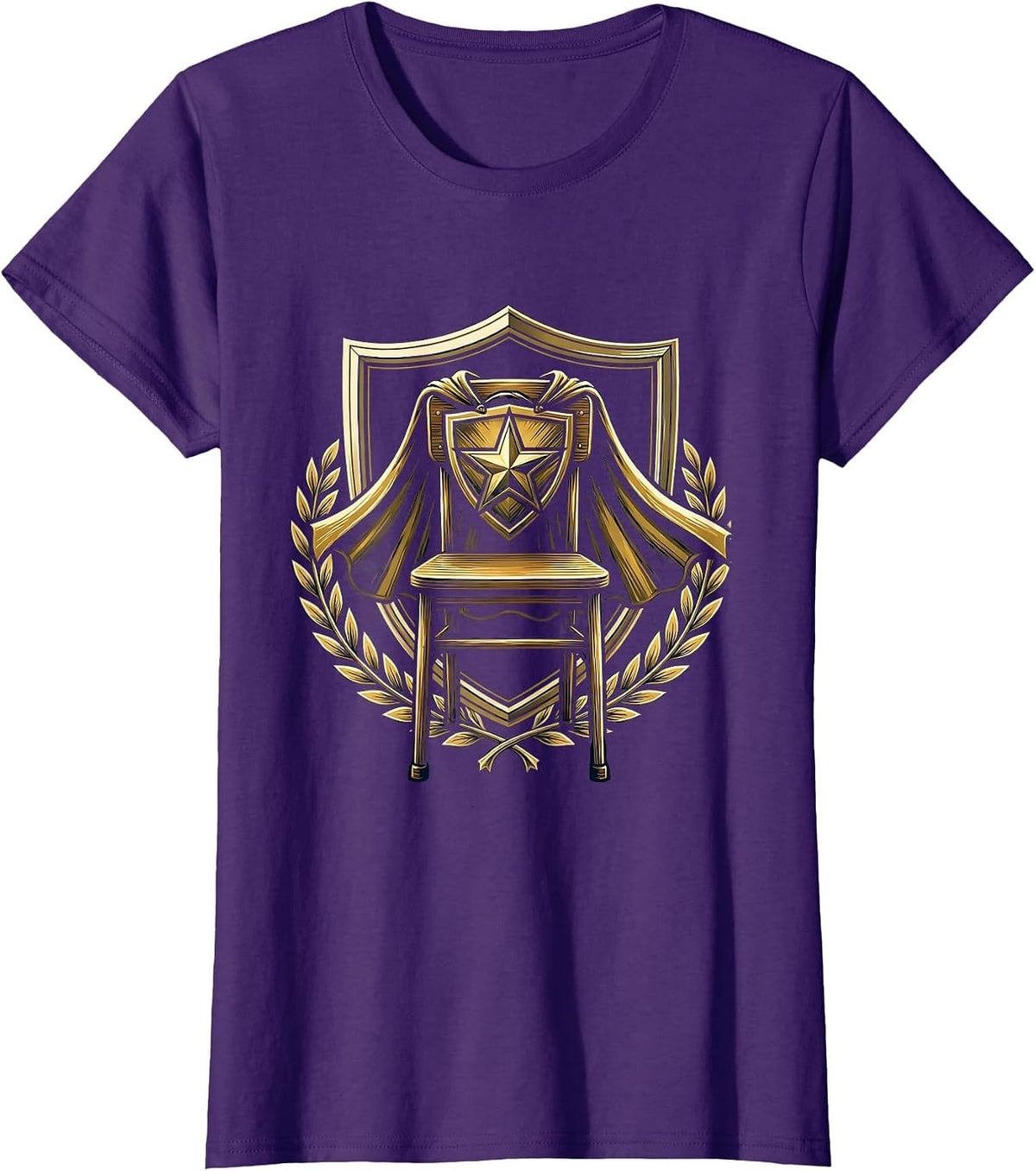 Superhero SPED Teacher Cape Classroom Chair Gift T-Shirt - Purple