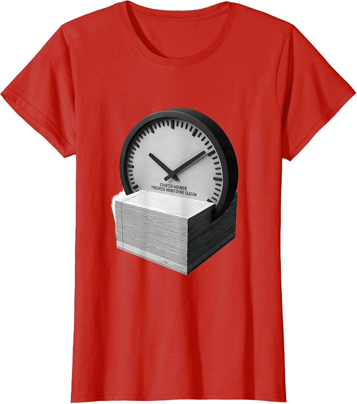 Charter Member Progress Monitoring Season Special Education T-Shirt - Red