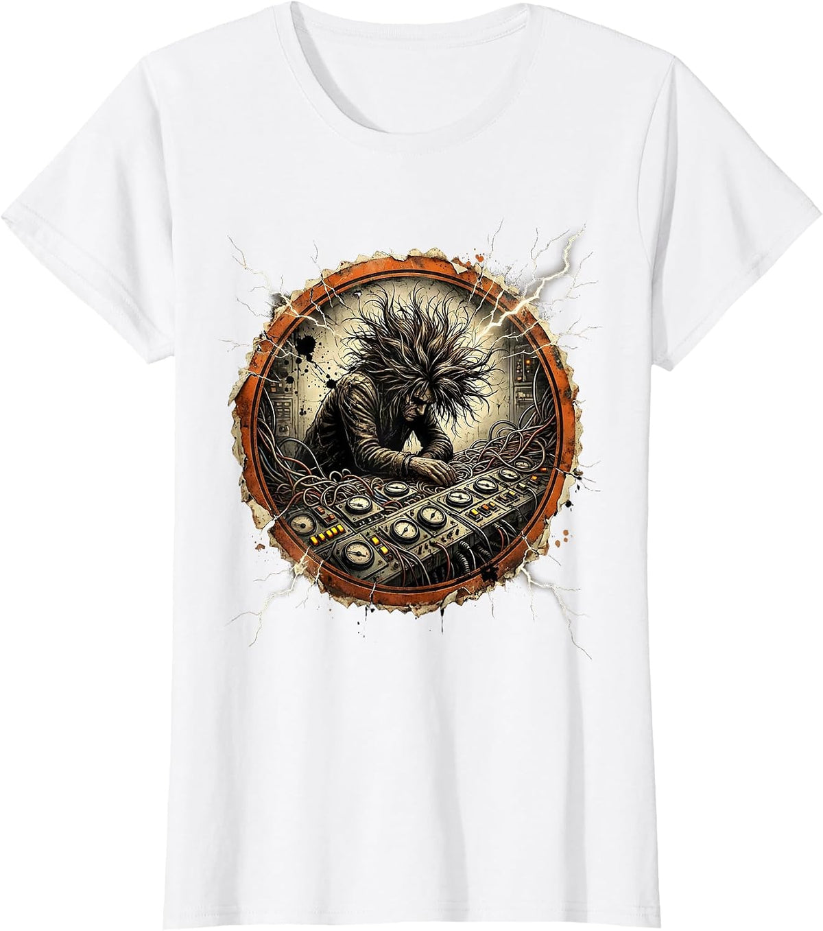 Chaos Coordinator Wild Hair Air Traffic Control T-Shirt - White