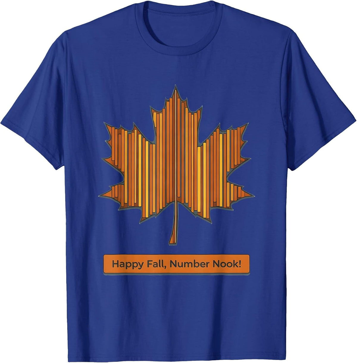 Happy Fall, Number Nook! Retro Teacher Fall Classroom Wear T-Shirt - Royal Blue