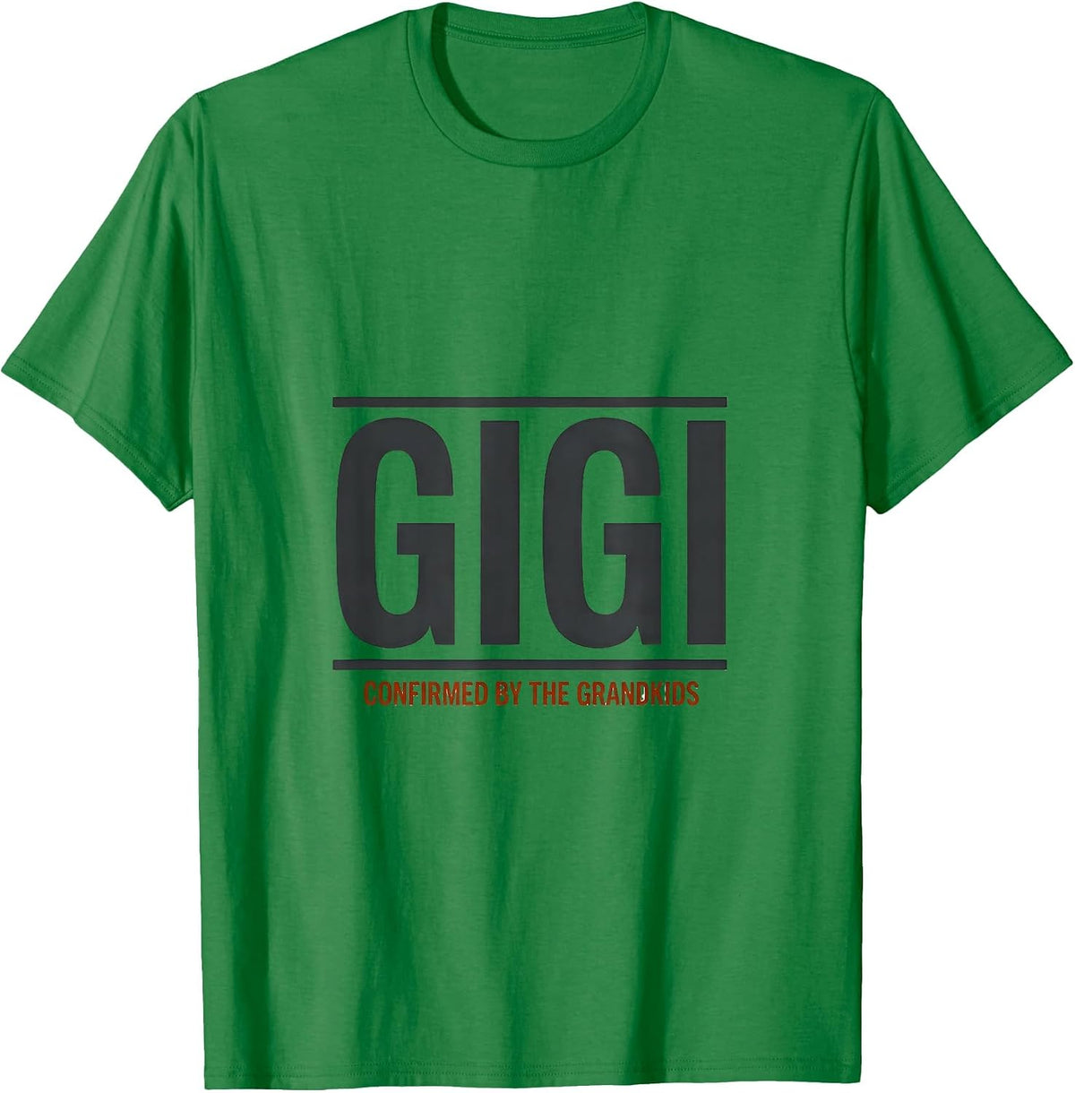Men's Gigi: Confirmed By The Grandkids Funny Grandma Gift T-Shirt - Kelly Green
