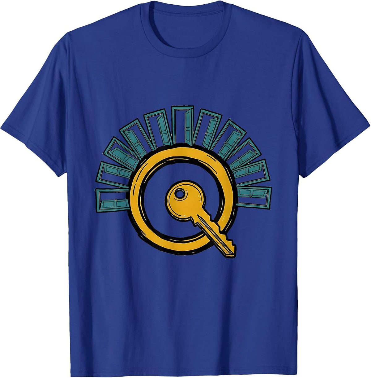 Keyring Of Keys School Staff Appreciation Gift T-Shirt - Royal Blue