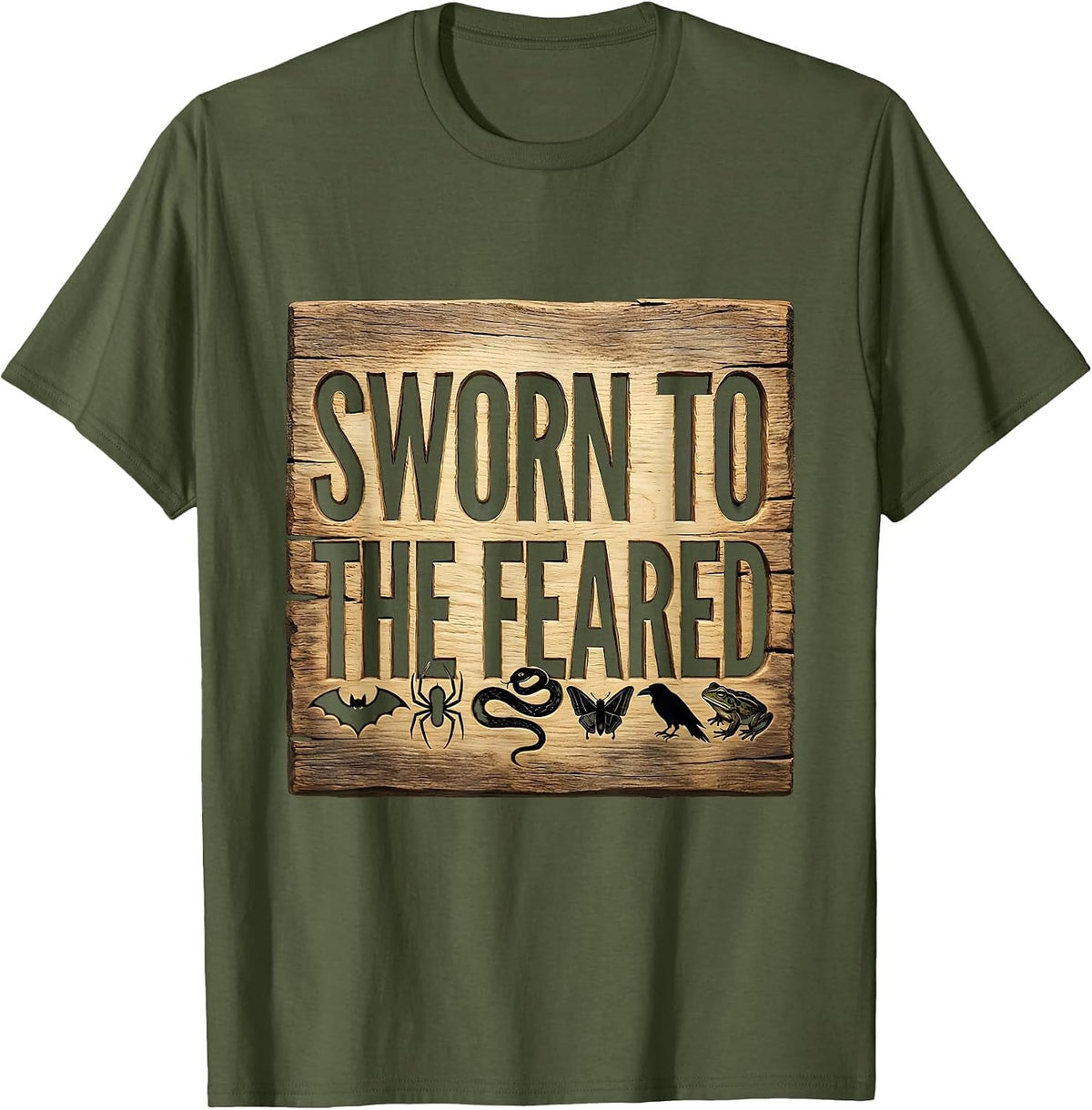 Men's Sworn To The Feared Sentimental Misunderstood Creatures T-Shirt - Olive Green