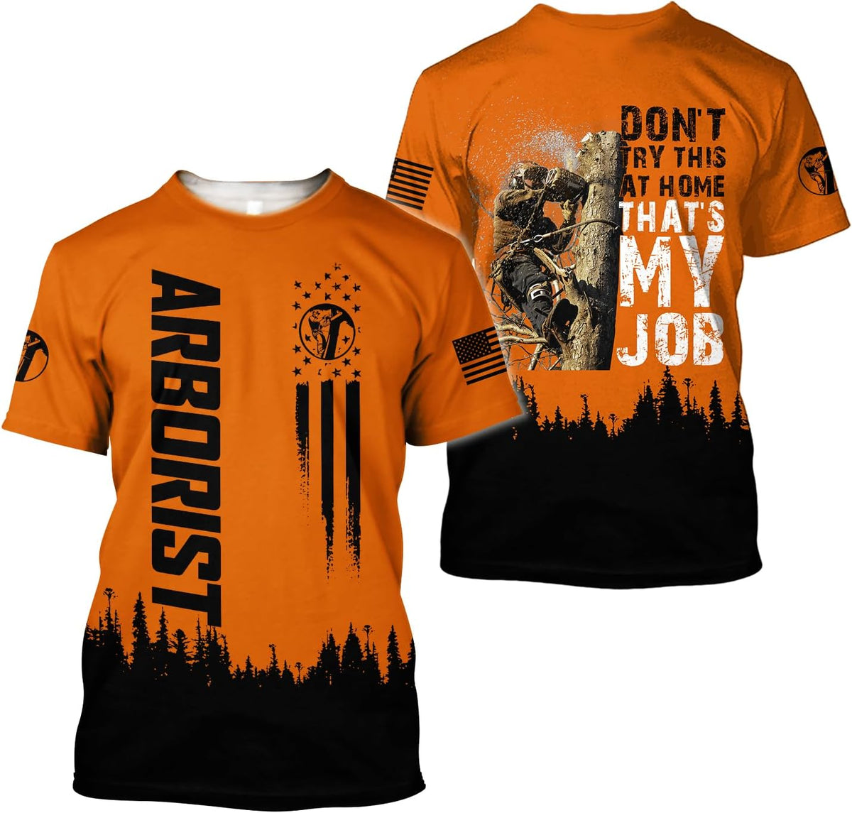 Arborist Carpenter Worker T-Shirts 3D Print Unisex Shirts Tee Short Sleeves Shirt Summer Top - C-dx-13