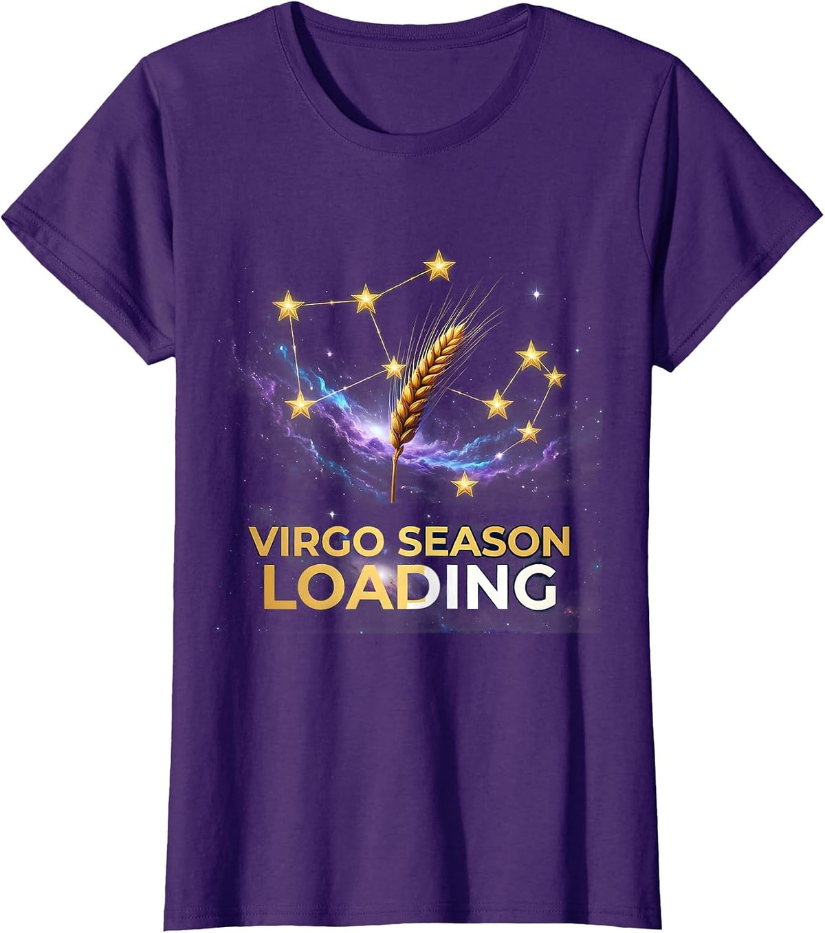 Virgo Season Loading Zodiac Astrology Design T-Shirt - Purple