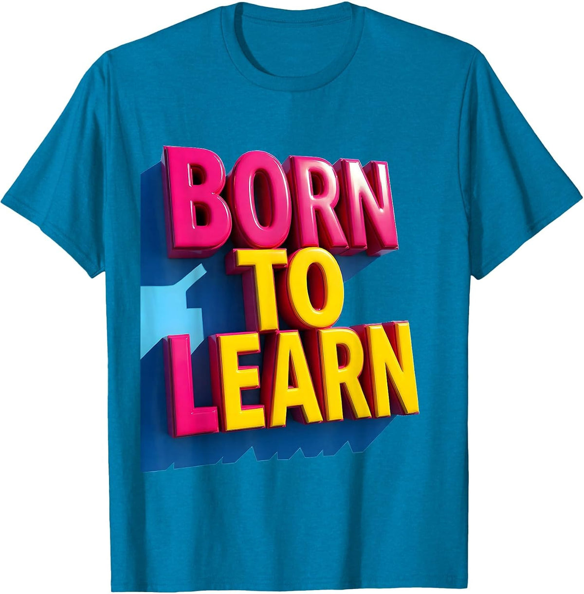 Born To Learn Hello First Grade Girl Design T-Shirt - Sapphire Blue