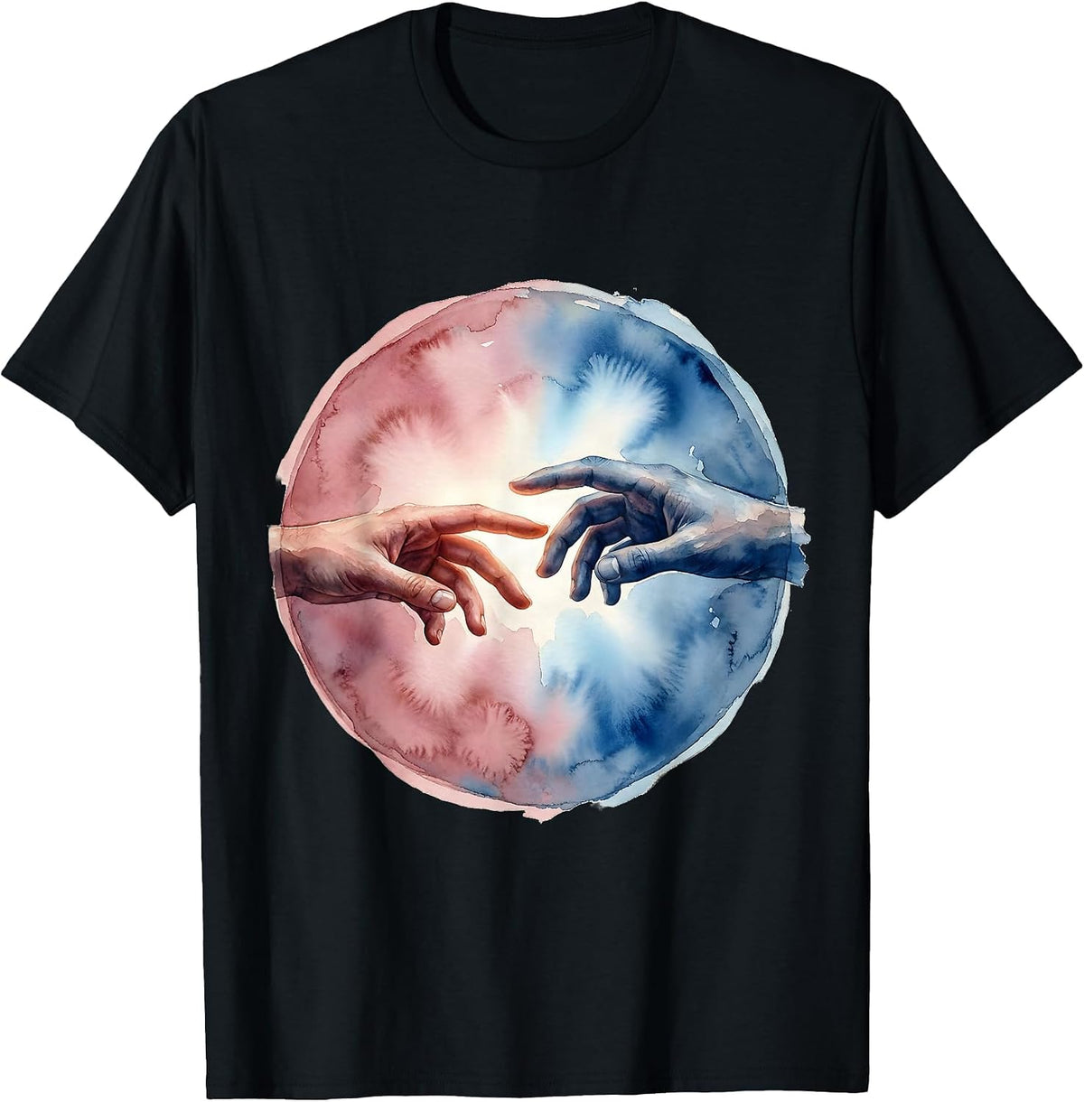 Men's Reaching Hands Suicide Prevention Awareness Design T-Shirt - Black