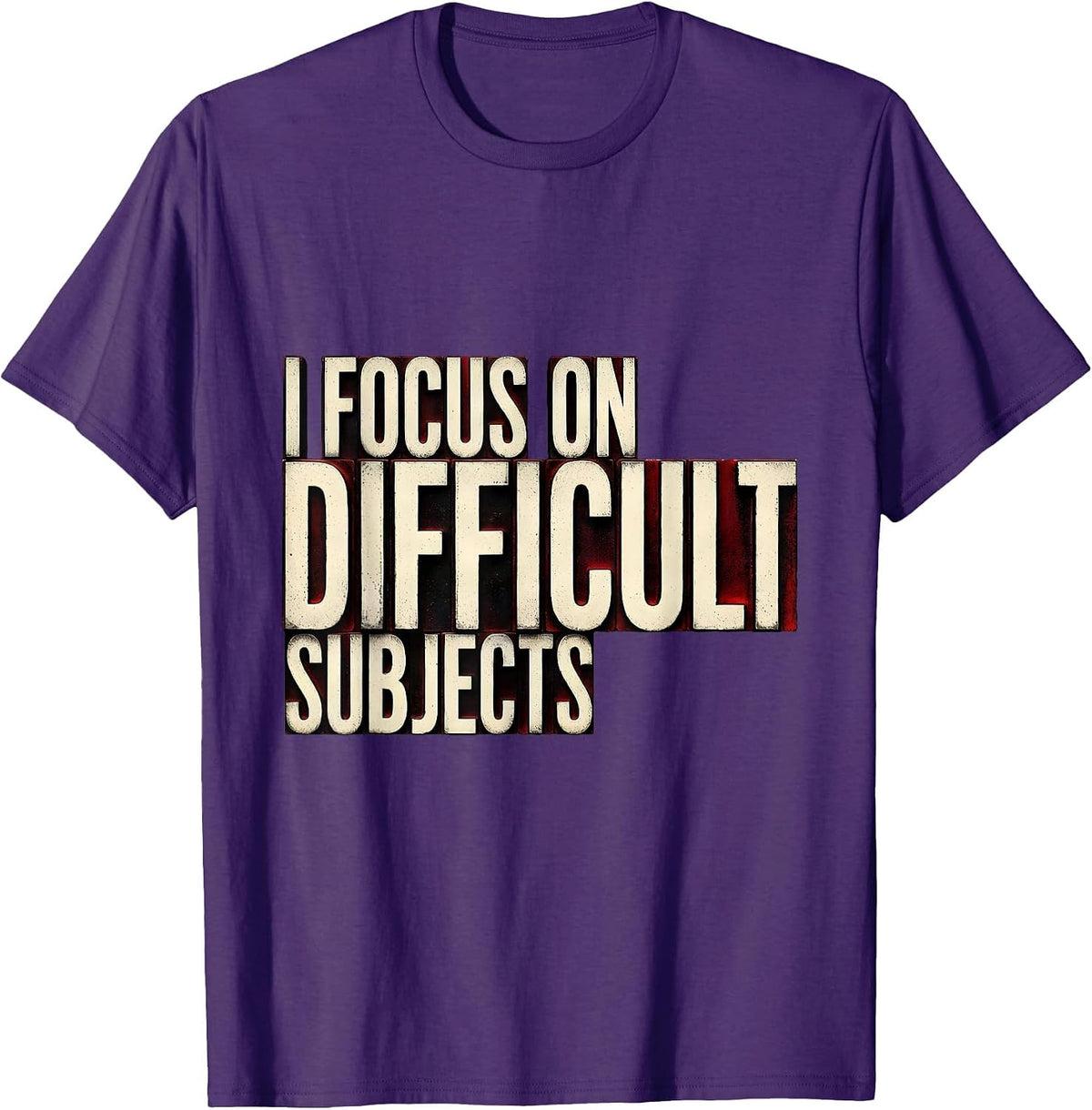 I Focus On Difficult Subjects Funny Photography Hobbyist T-Shirt - Purple
