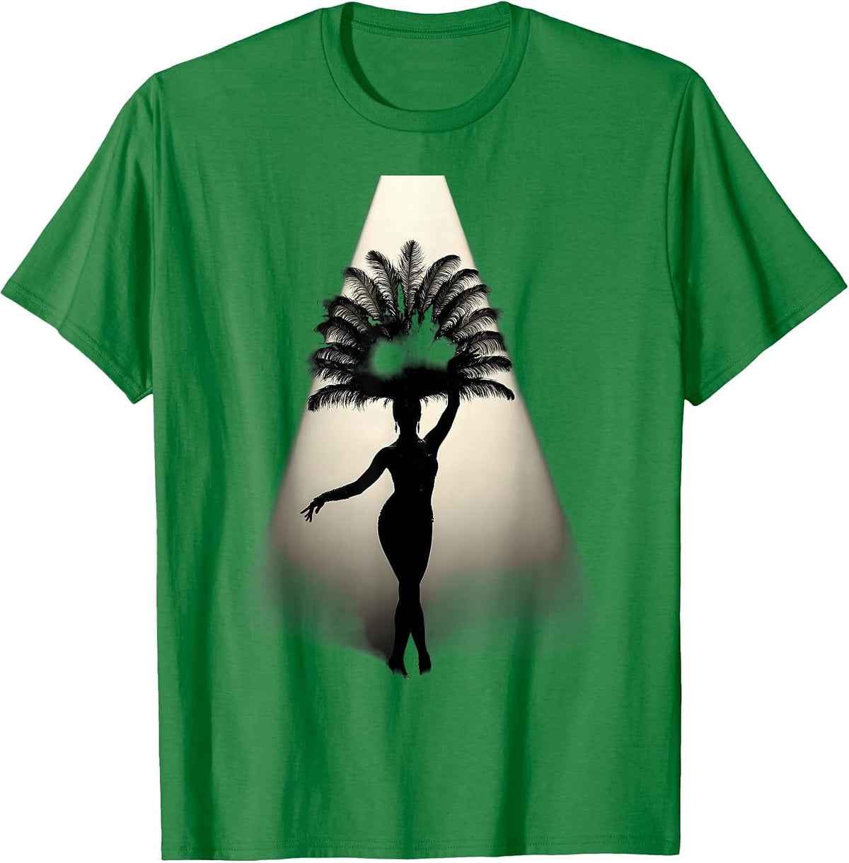 Men's Showgirl Solo Spotlight Graphic Design T-Shirt - Kelly Green