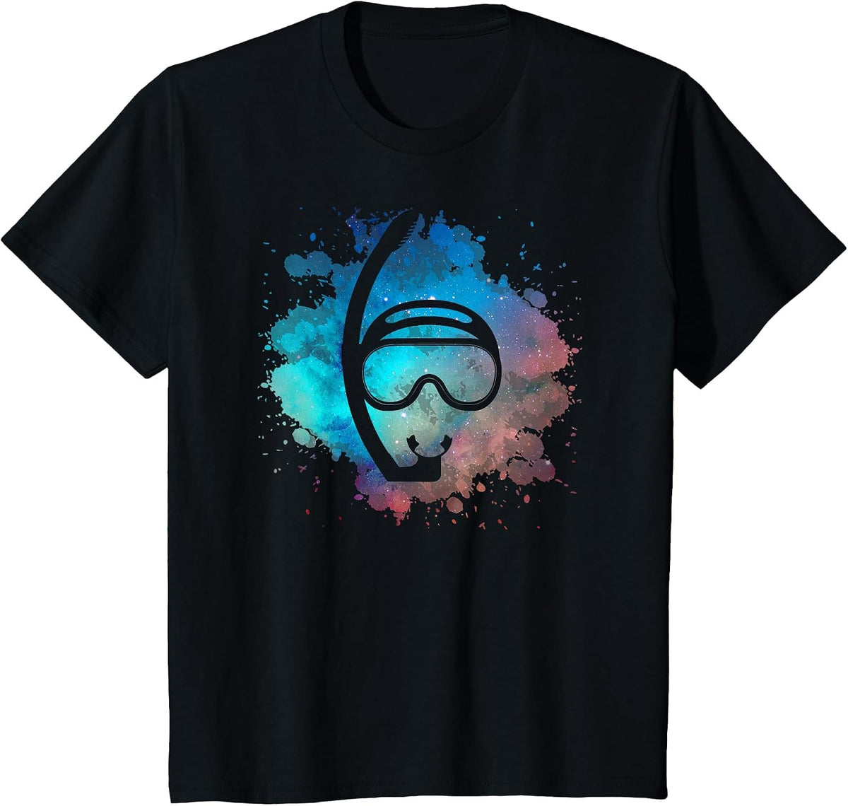 Diving Mask Snorkel Mask Diver Snorkelling Men Women Graphic T-Shirt - Black