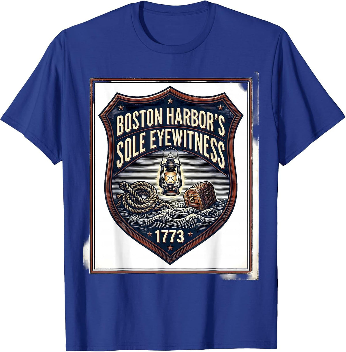 Boston Harbor's Sole Eyewitness, 1773 History Teacher Funny T-Shirt - Royal Blue
