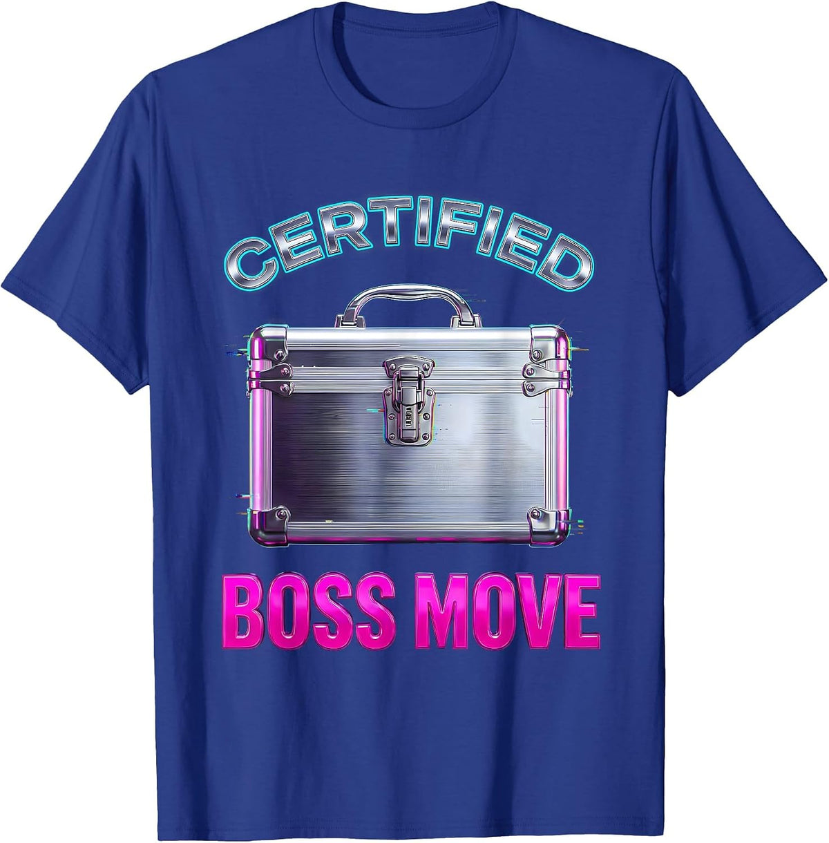 Men's Certified Boss Move Confident Leader Design T-Shirt - Royal Blue