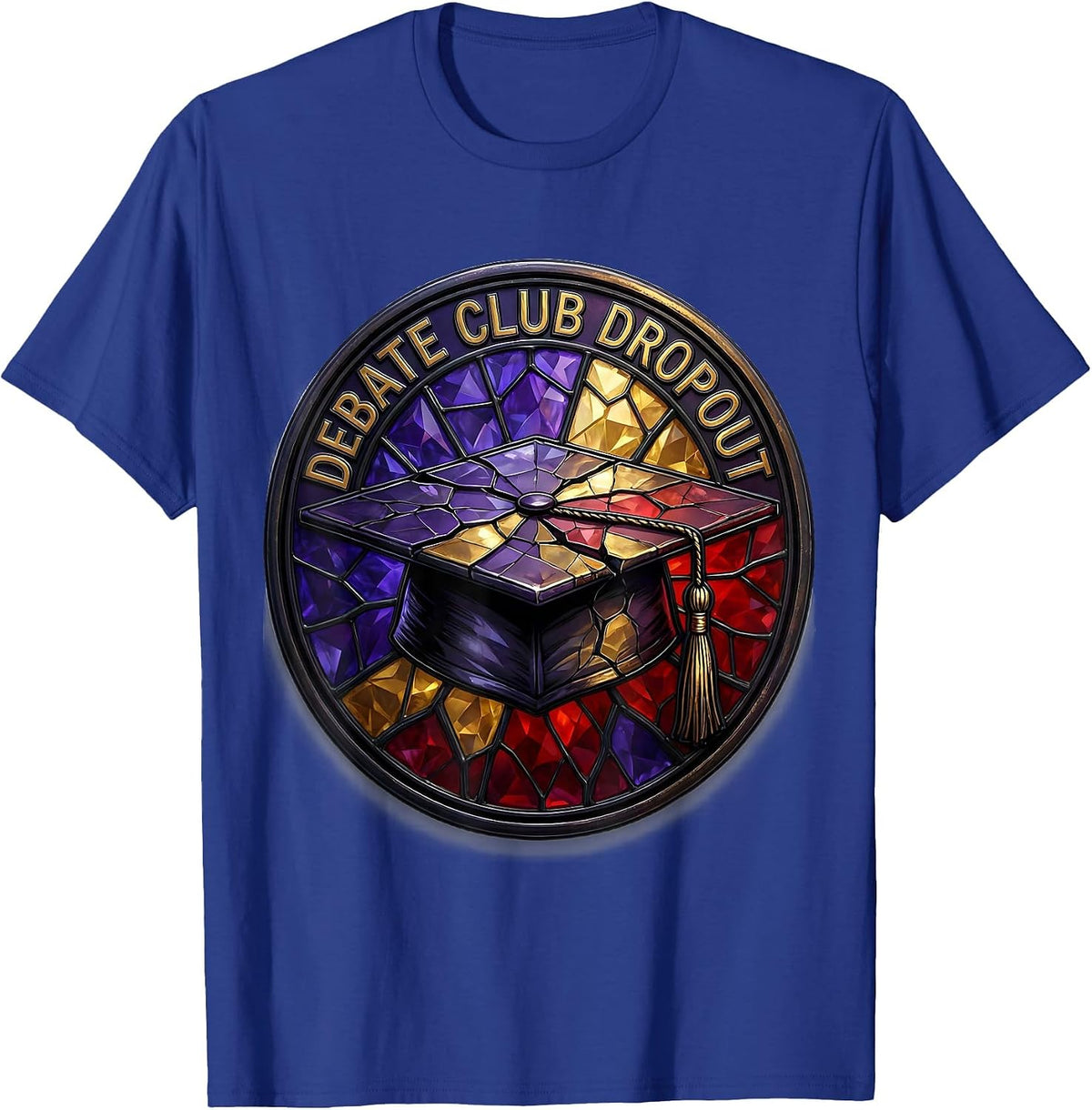 Men's Debate Club Dropout Funny Debater Design T-Shirt - Royal Blue