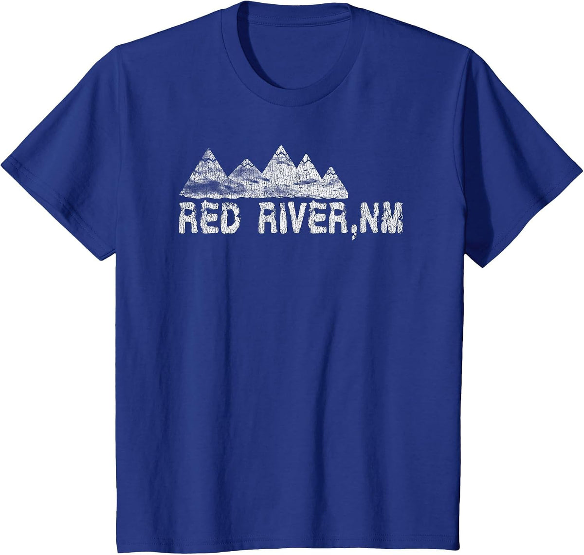 Trendy Grunge Red River NM Mountains Ski Town T-Shirt T-Shirt - Royal Blue