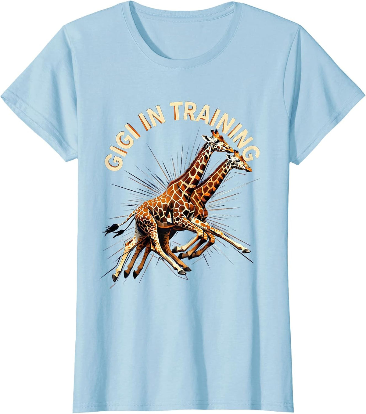 Women's Gigi In Training Grandma To Be Design T-Shirt - Baby Blue