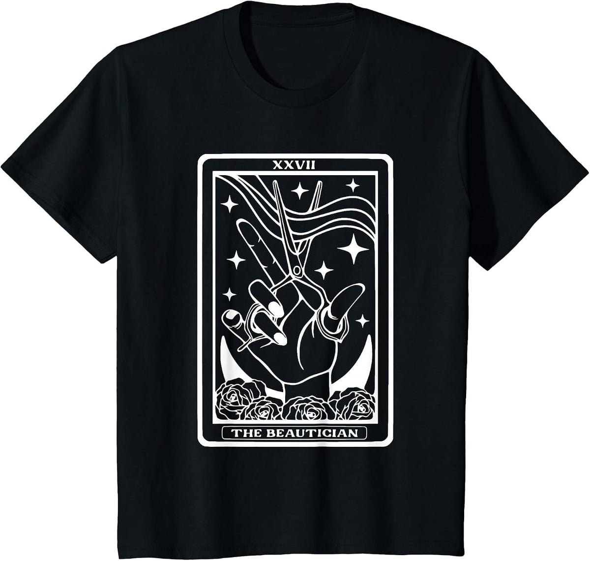 The Beautician Tarot Card Hair Stylist T-Shirt - Black