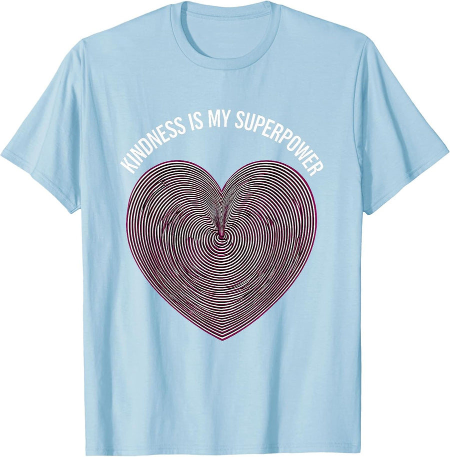 Men's Kindness Is My Superpower Inspirational Design T-Shirt - Baby Blue