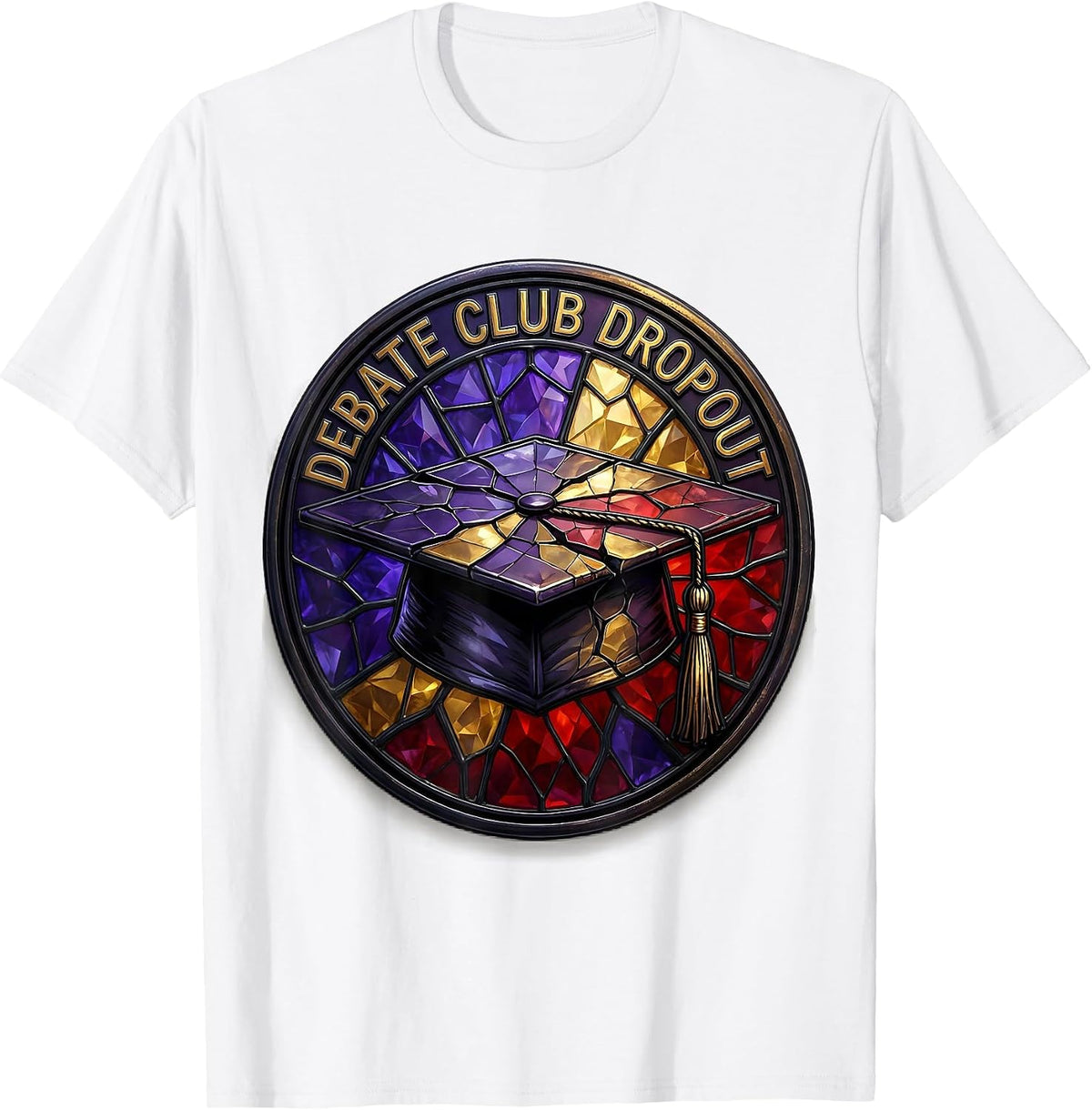 Men's Debate Club Dropout Funny Debater Design T-Shirt - White