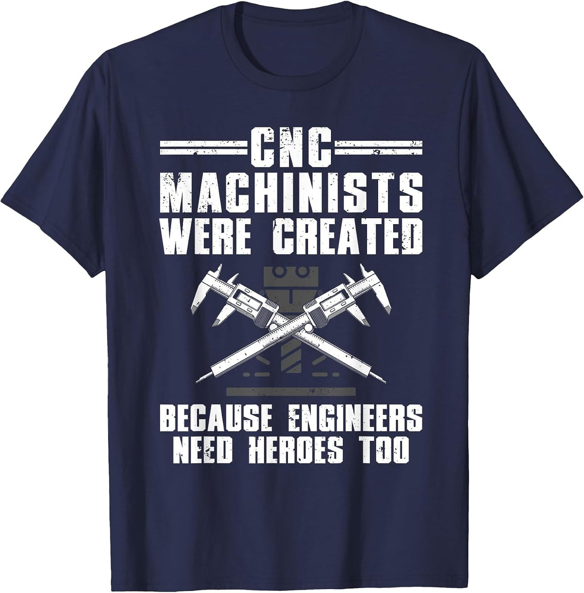 Cool CNC Machinist Art for Men Women CNC Machine Machinist T-Shirt - Navy Blue