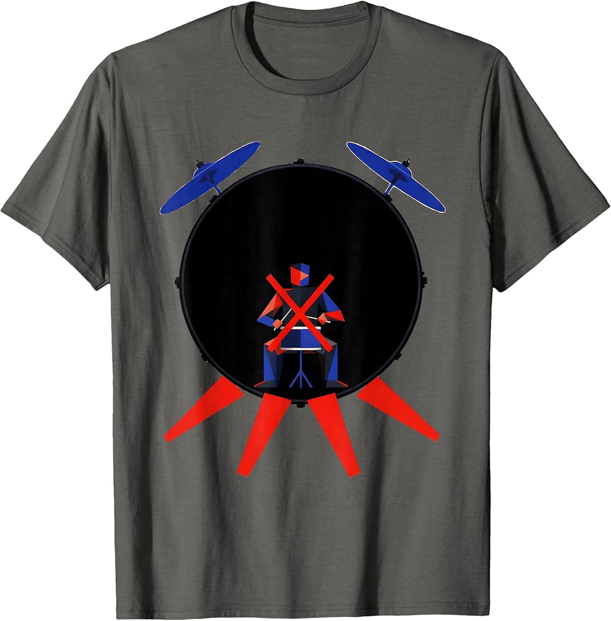 Bauhaus Drummer Humor Percussionist Gift T-Shirt - Asphalt Grey