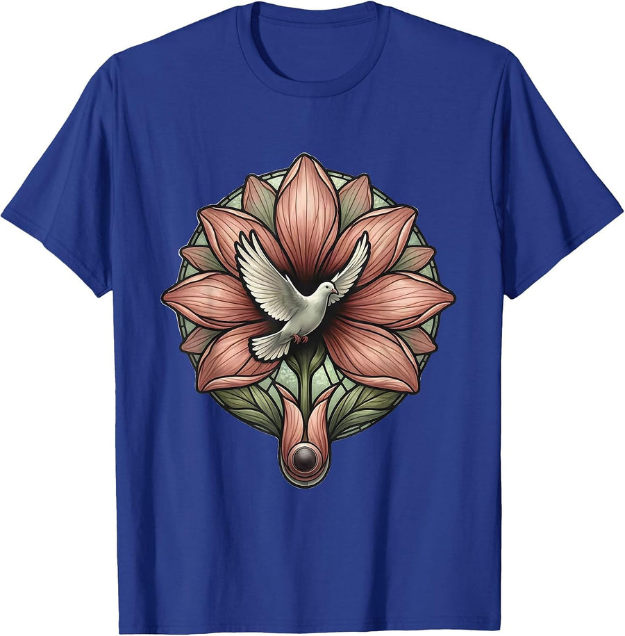Hearing Aid Flower Bloom Special Education Art T-Shirt - Royal Blue