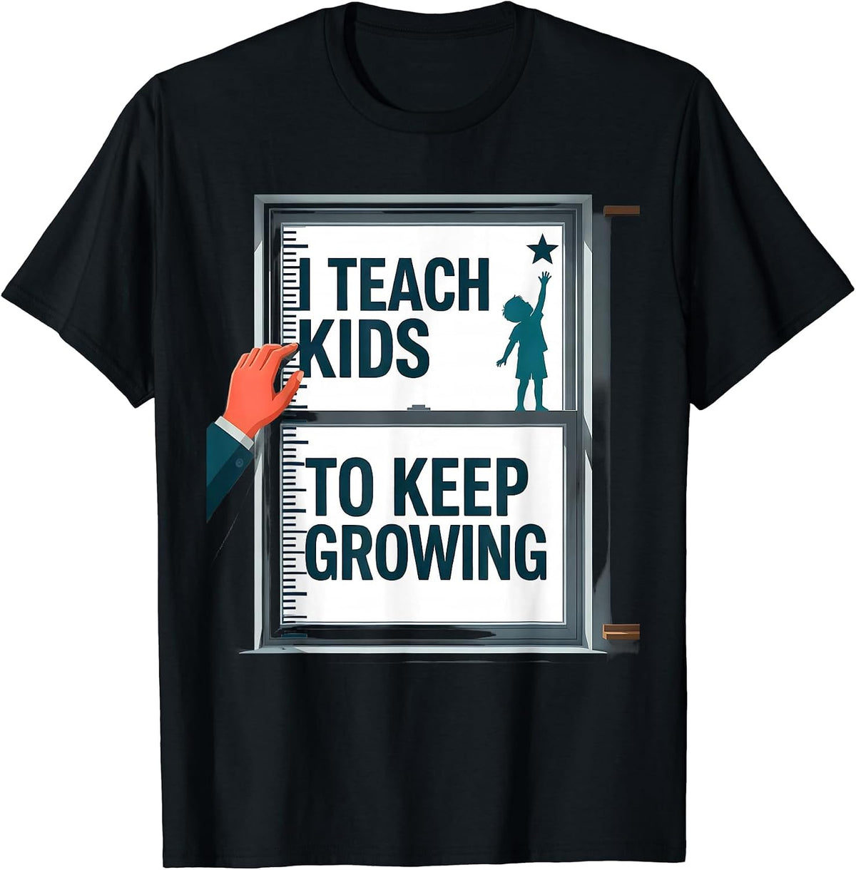 Men's I Teach Kids To Keep Growing Funny Teacher Appreciation T-Shirt - Black