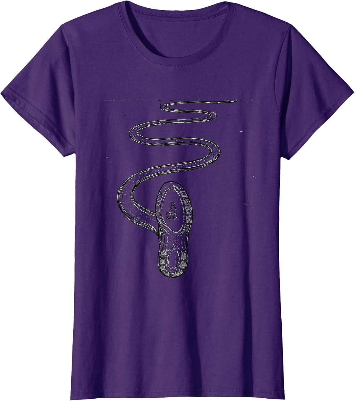 Women's Yes. 26.2. Ask My Watch Funny Runner Marathon Gift T-Shirt - Purple