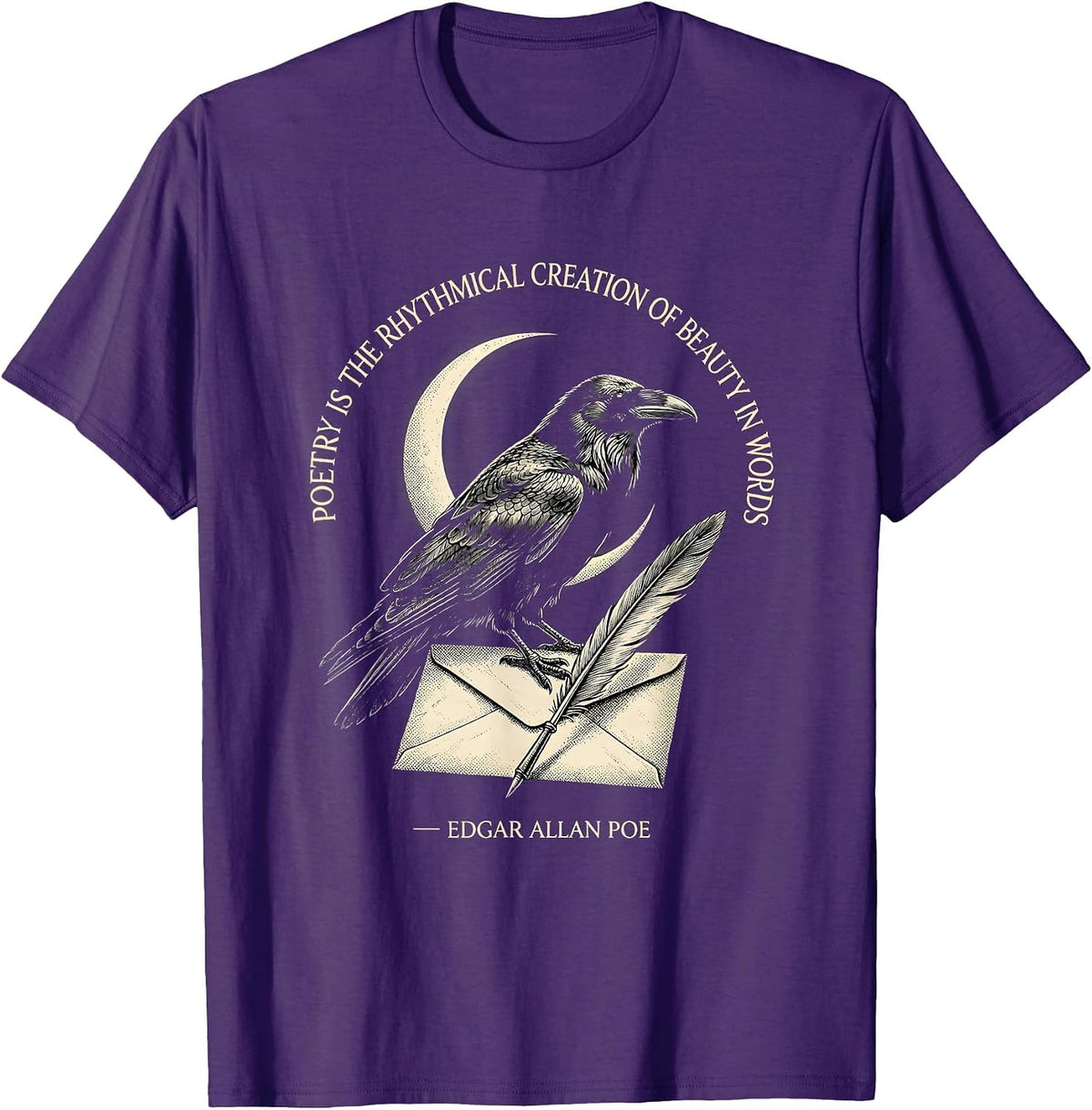 Poetry is the rhythmical creation of beauty in words Gothic T-Shirt - Purple