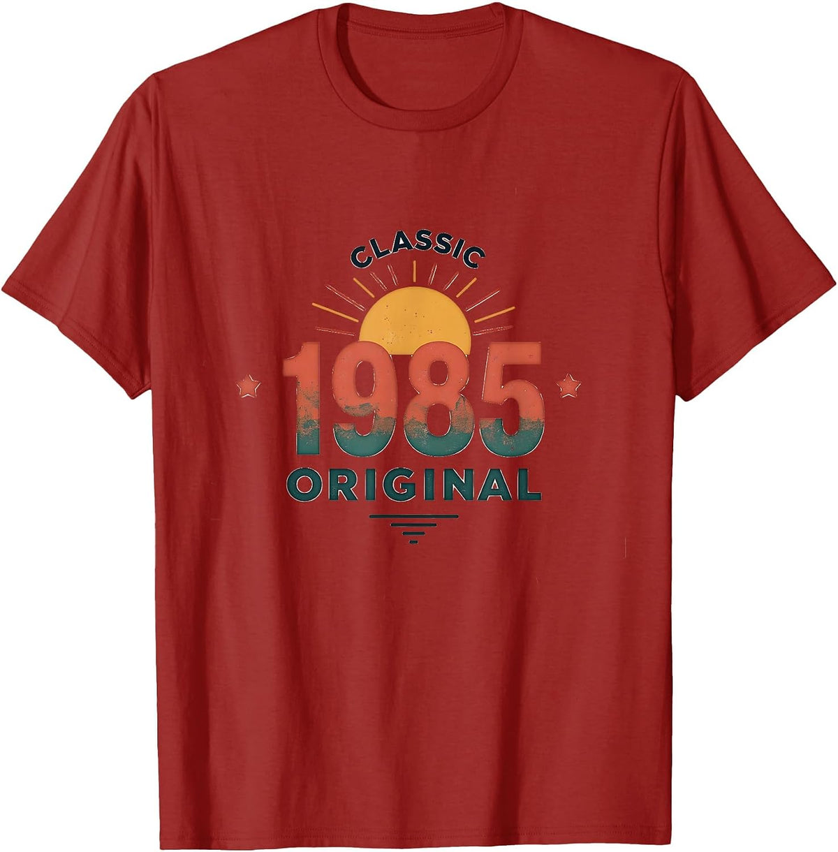 Classic 1985 Original Vintage Retro Design T-Shirt - Cranberry Red