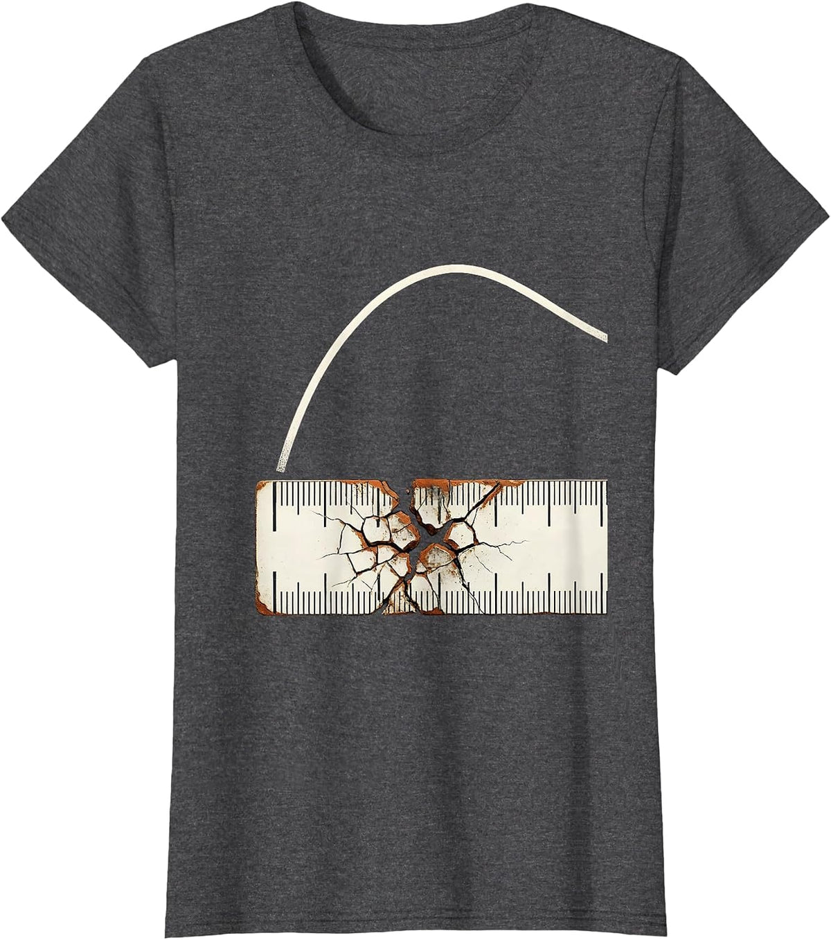 Women's Trend Line Distressed Data Analyst Data Scientist Gift T-Shirt - Dark Heather Grey