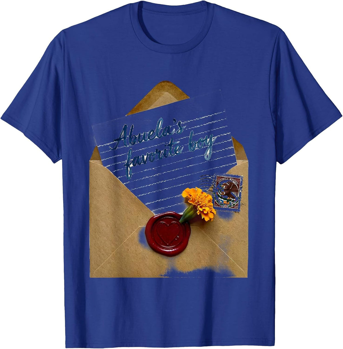 Abuela's Favorite Boy Mexican Heritage Design T-Shirt - Royal Blue