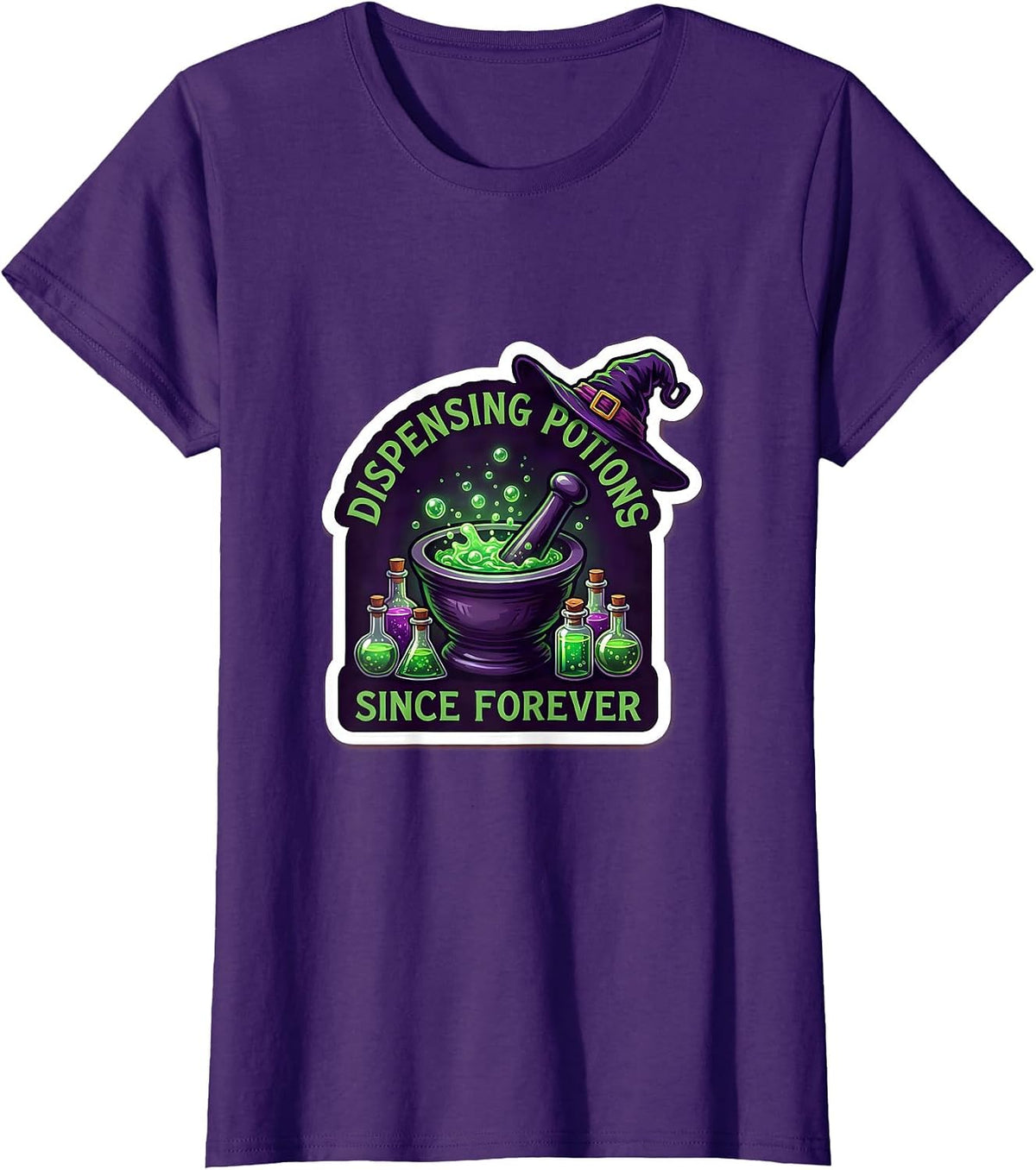 Women's Dispensing Potions Since Forever Pharmacist Halloween T-Shirt - Purple