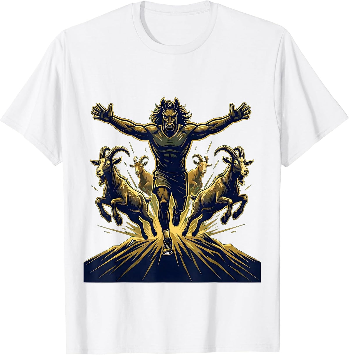 Men's Chaos Coordinator Goat Herder Funny Graphic T-Shirt - White