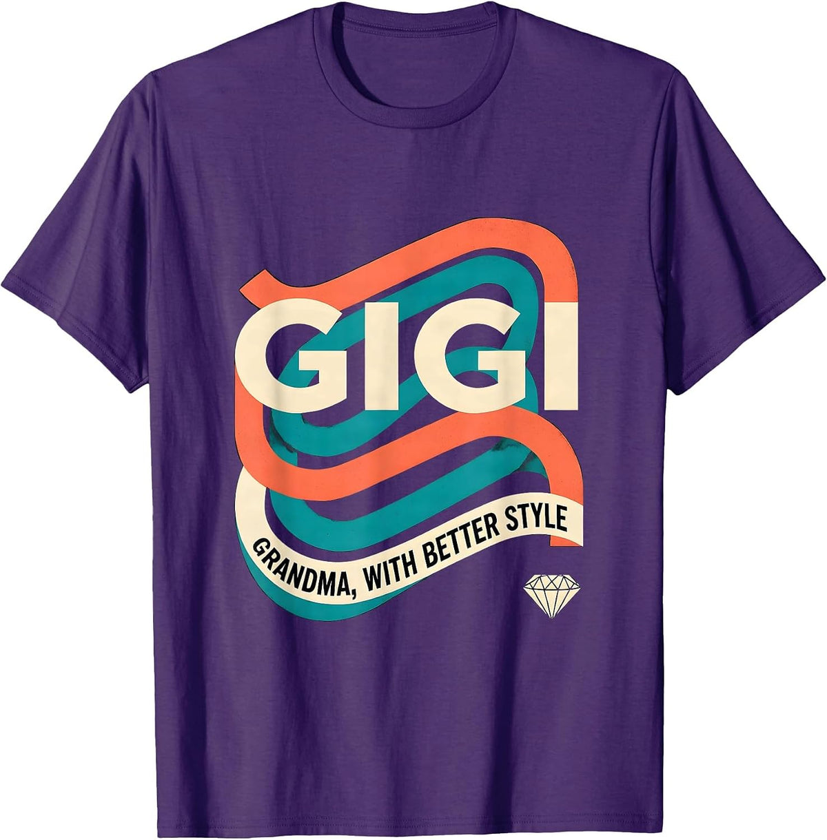 Men's Gigi Grandma With Better Style Funny Grandmother Gift T-Shirt - Purple