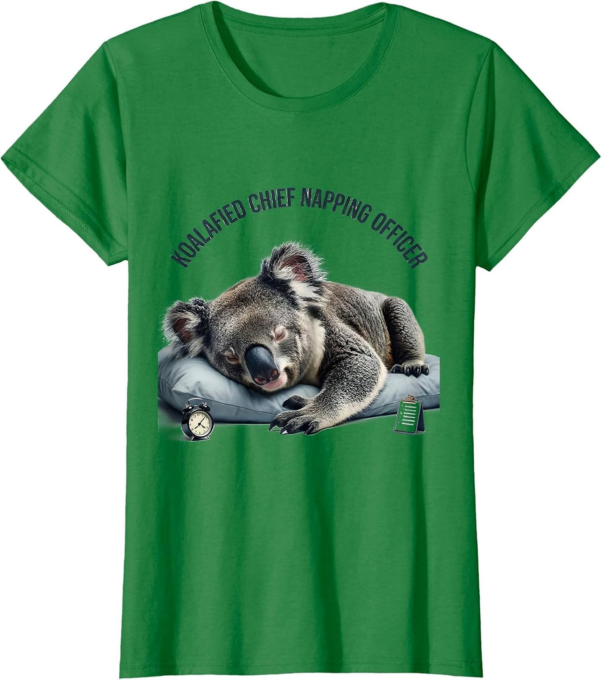 Women's Koalafied Chief Napping Officer Funny Koala Lover Gift T-Shirt - Kelly Green