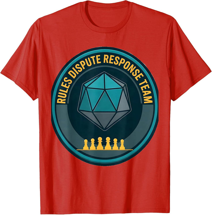 Men's Rules Dispute Response Team Funny Sarcastic Chaos T-Shirt - Red