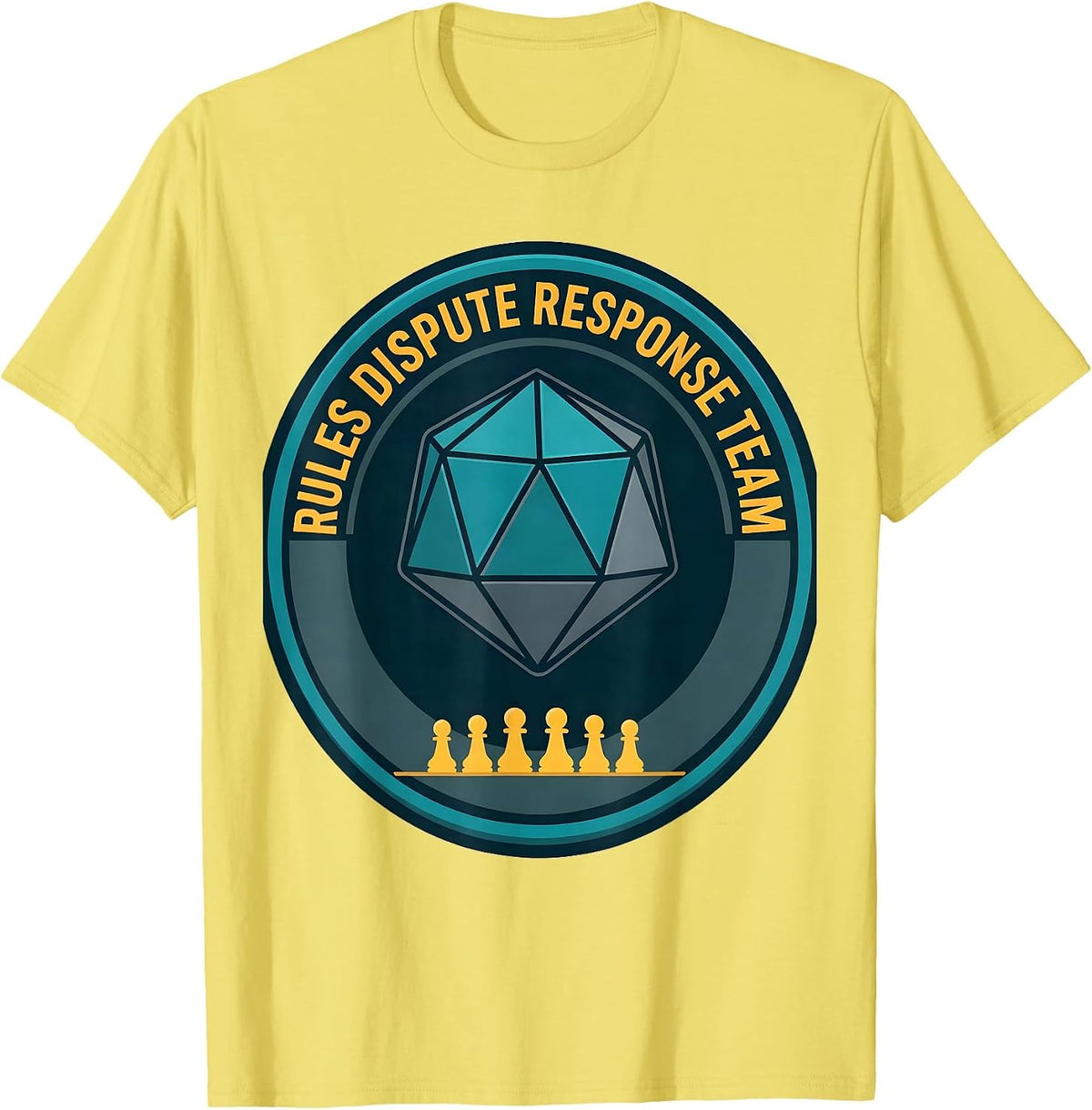 Men's Rules Dispute Response Team Funny Sarcastic Chaos T-Shirt - Lemon Yellow