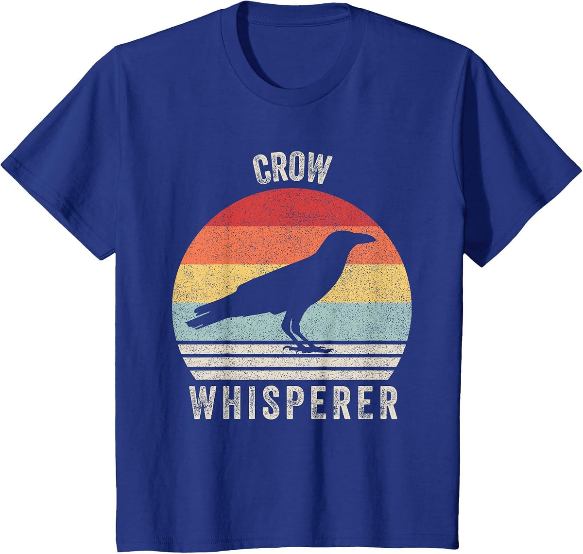 Retro Crow Whisperer Shirt Funny Birds Lover Crow Vintage T-Shirt - Royal Blue