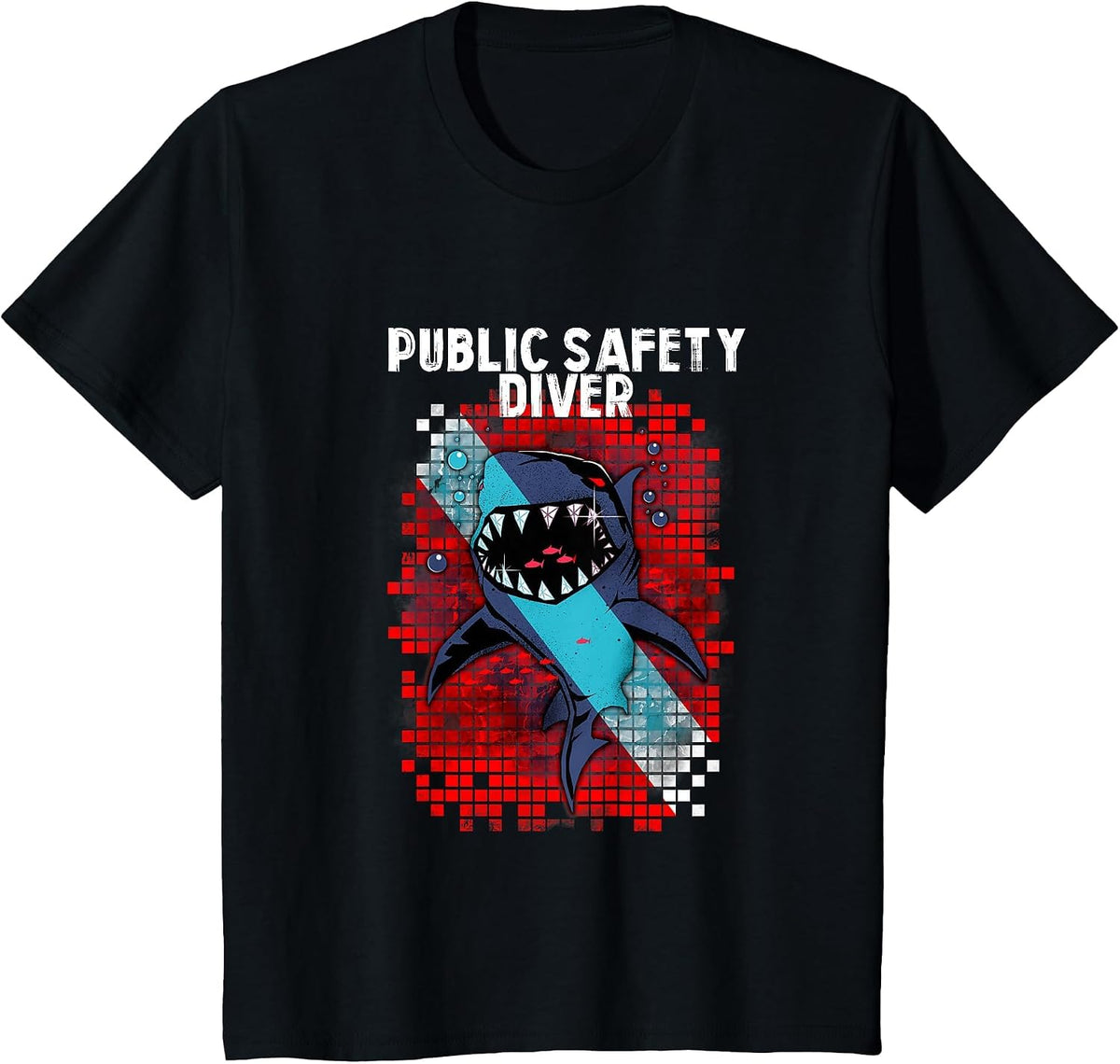 Scuba Dive Flag Public Safety Diver Rescue Search Recovery T-Shirt - Black
