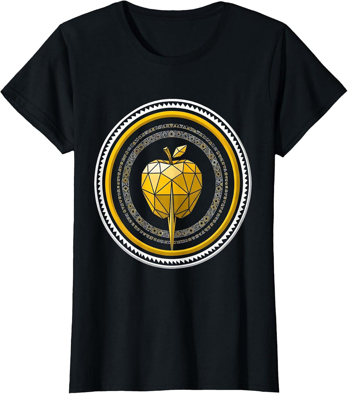 Newton's Apple Falling Math Equations Graphic T-Shirt - Black