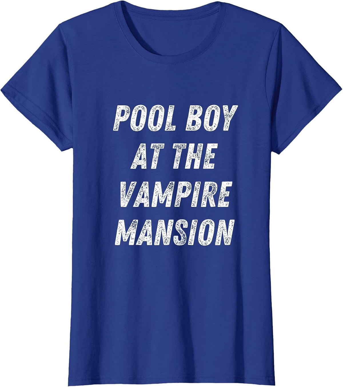 Pool Boy At The Vampire Mansion Funny Emo Goth T-Shirt - Royal Blue