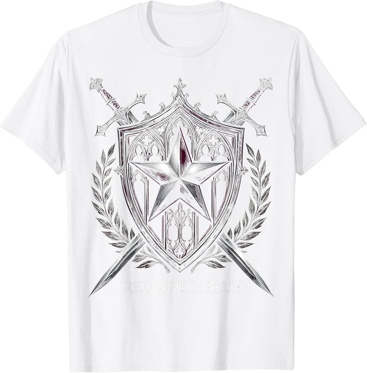 Red White Blue Memorial Day Men's Patriotic Design T-Shirt - White