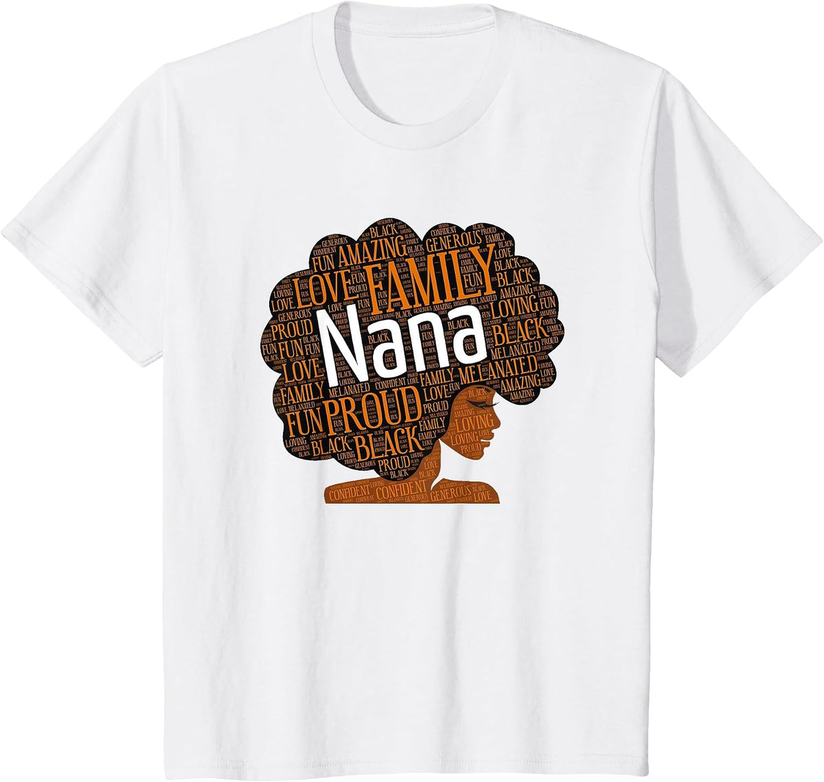 Nana African American Grandmother Nickname T-Shirt - White