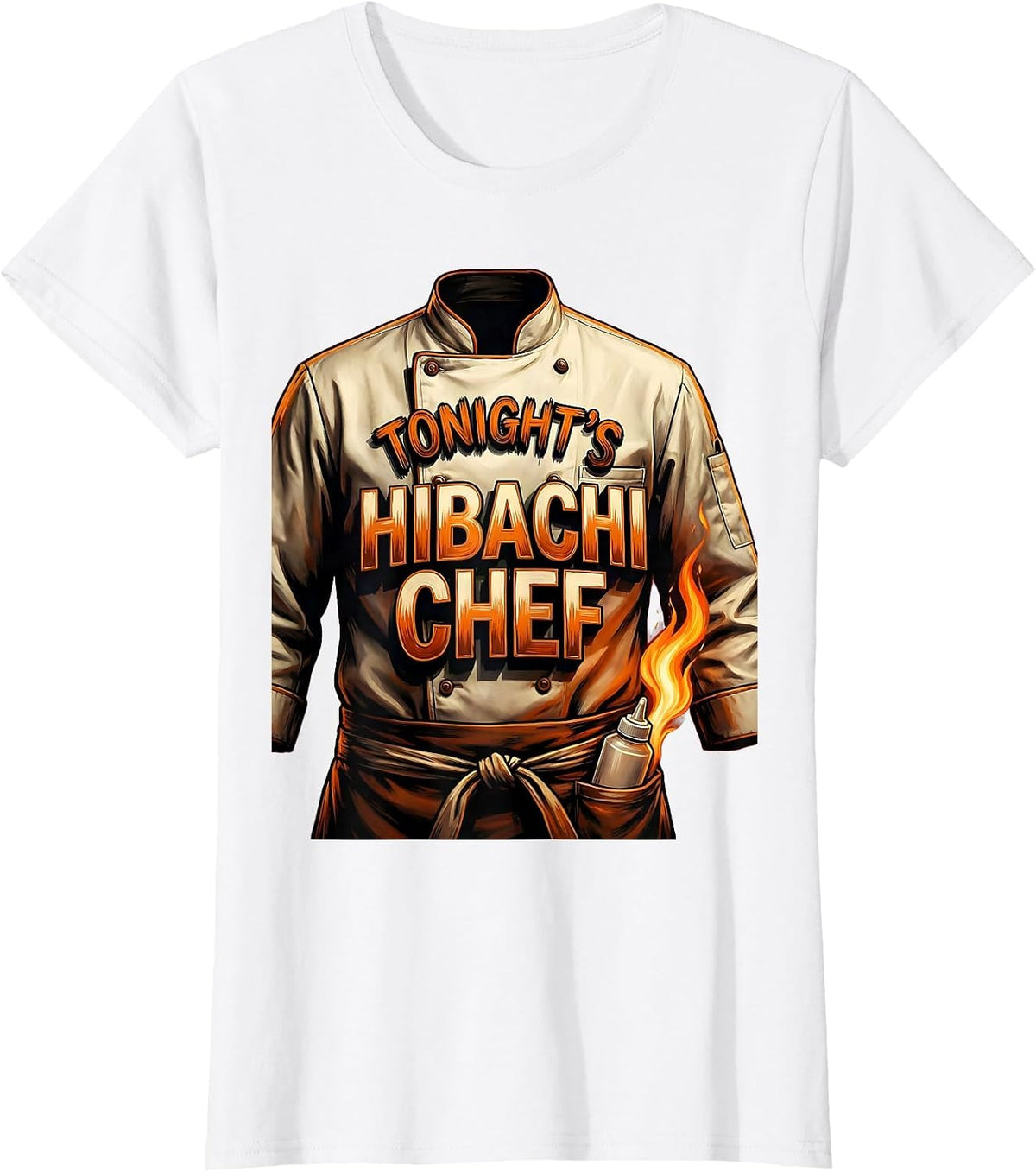 Tonight's Hibachi Chef Playful Pun Halloween Party Costume T-Shirt - White