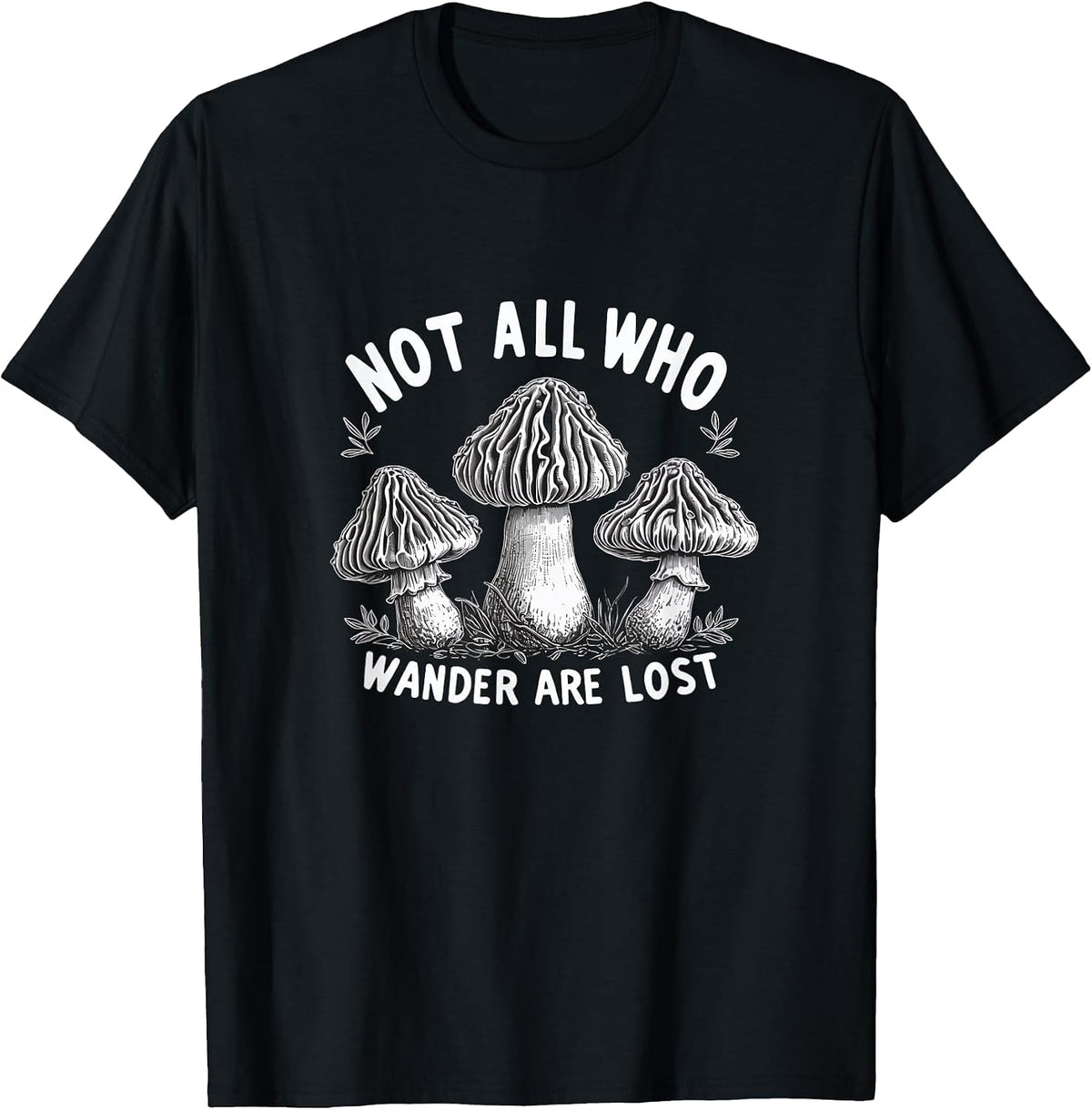 Mushroom Hunter Foraging Funny 09WSNF T-Shirt - Black