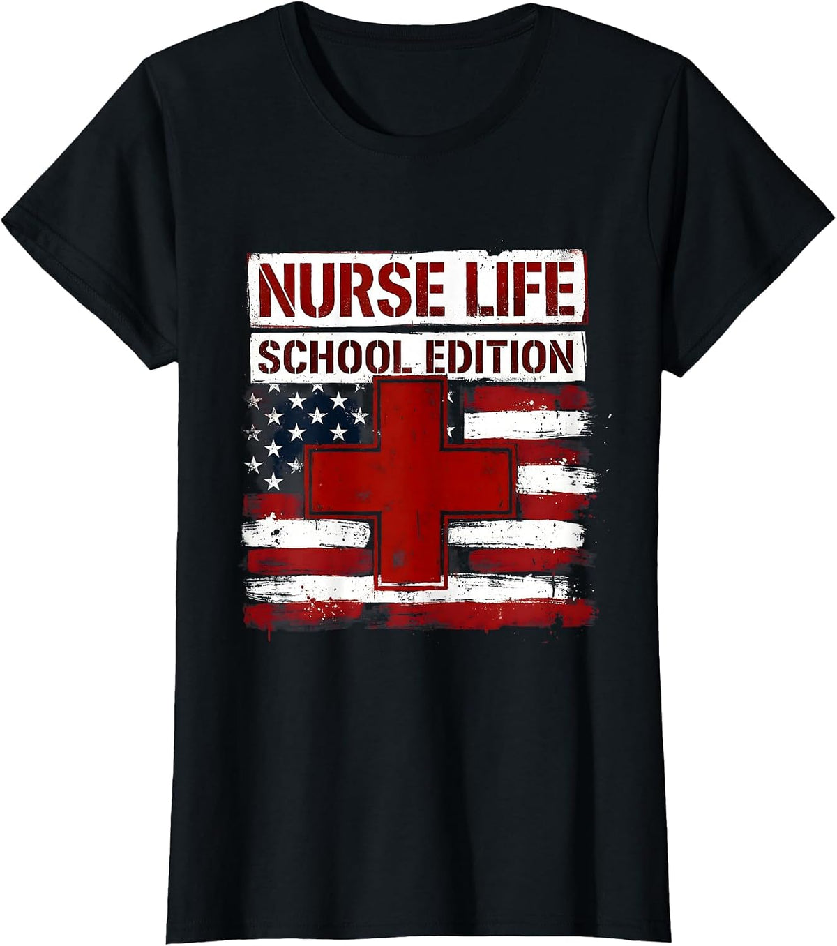 Nurse Life School Edition School Nurse Design T-Shirt - Black