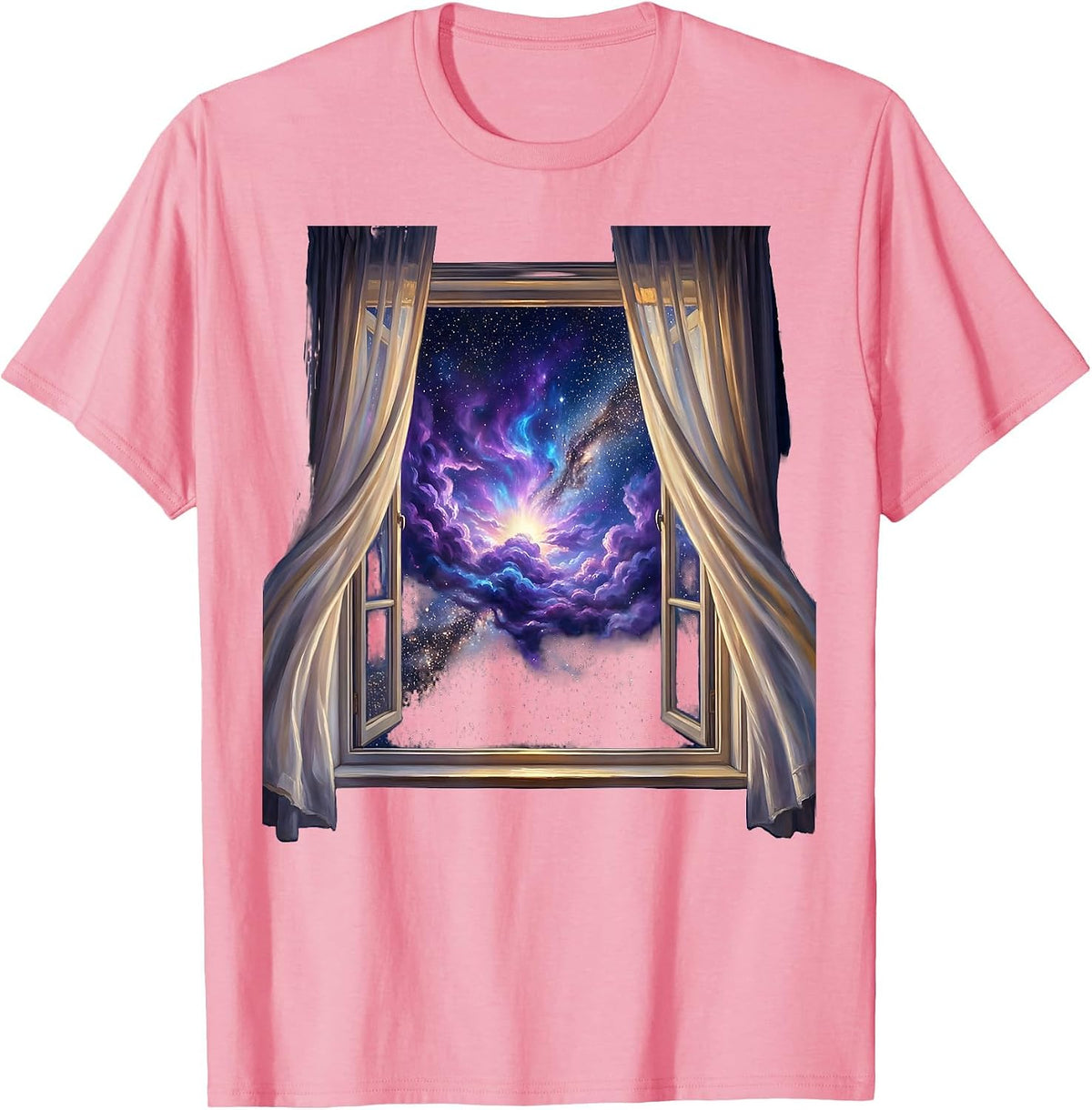 Suicide Prevention Open Window Hope Illustration T-Shirt - Pink