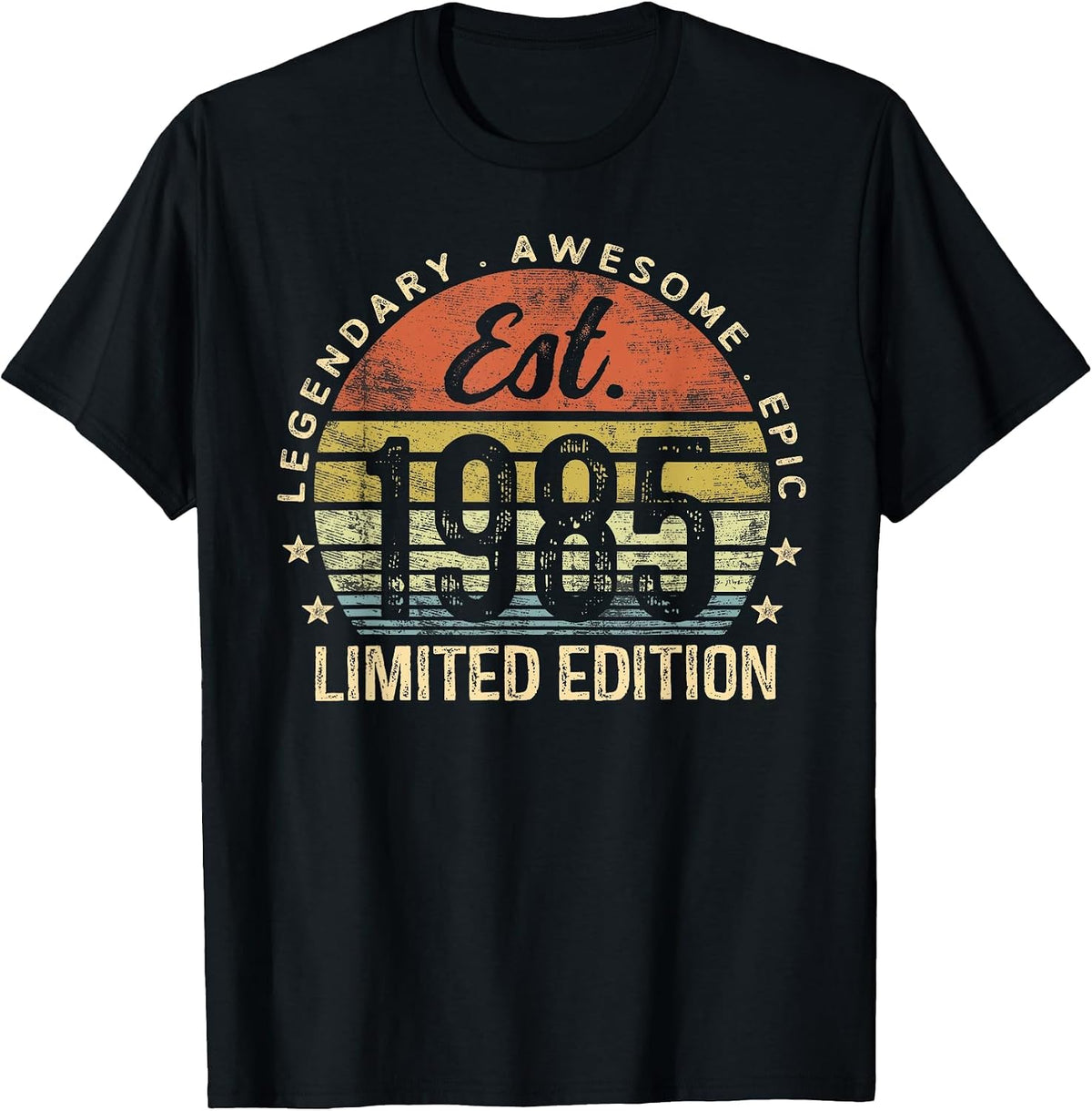 Est 1985 Limited Edition 41st Birthday Vintage 41 Year Old T-Shirt - Black