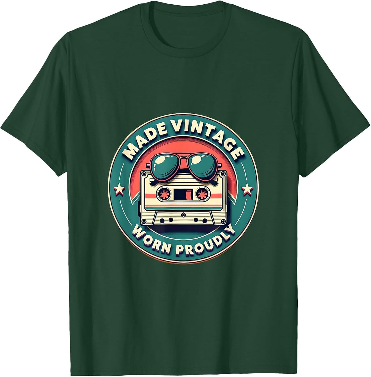 Made Vintage Worn Proudly 1985 Classic Design T-Shirt - Dark Green