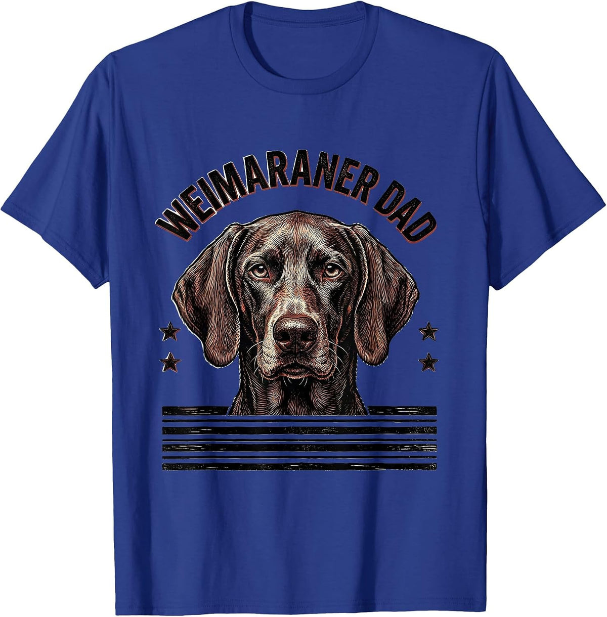 Weimaraner Dad Patriotic Dog Breed Pride 4th of July T-Shirt - Royal Blue